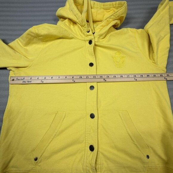 Ralph Lauren LRL Jeans Co Hoodie Womens XL Yellow Cotton Logo - Picture 10 of 15